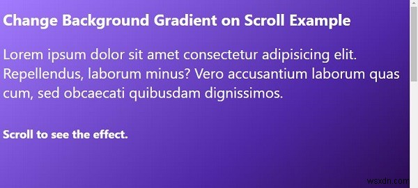 Làm cách nào để tạo màu nền gradient trên cuộn bằng CSS? 