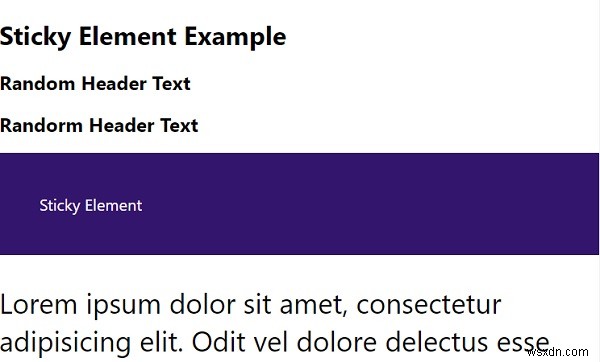 Làm thế nào để tạo một phần tử dính bằng CSS? 