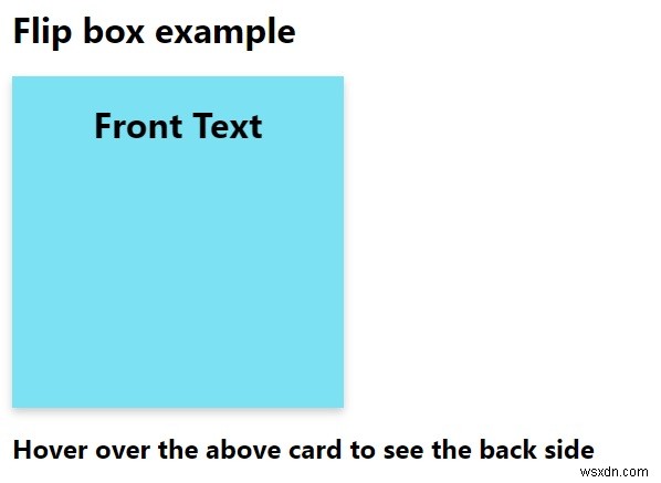Làm thế nào để tạo một hộp lật bằng CSS? 