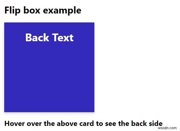Làm thế nào để tạo một hộp lật bằng CSS? 