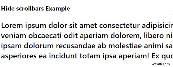 Làm cách nào để ẩn thanh cuộn bằng CSS? 