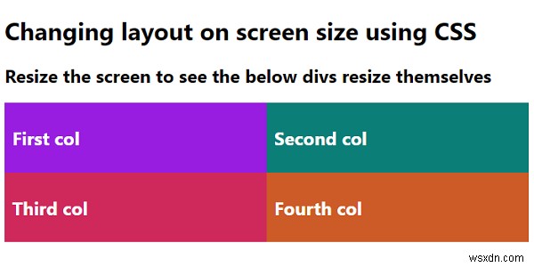 Thay đổi bố cục dựa trên kích thước màn hình bằng CSS 
