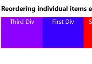 Sắp xếp lại thứ tự các hạng mục linh hoạt riêng lẻ bằng cách sử dụng CSS3 