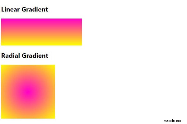 Sử dụng CSS3 Linear và Radial Gradients 