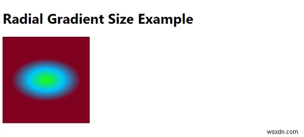 Đặt kích thước của gradient xuyên tâm bằng CSS 