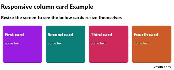 Làm cách nào để tạo thẻ cột đáp ứng bằng CSS? 