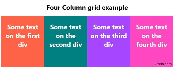 Làm cách nào để tạo lưới bố cục 4 cột bằng CSS? 