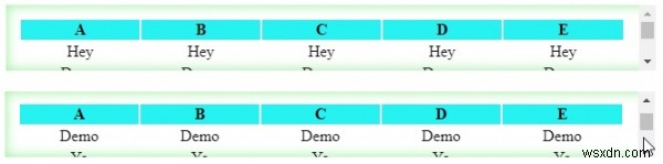 Bảng HTML có tiêu đề cố định khi cuộn trong CSS 