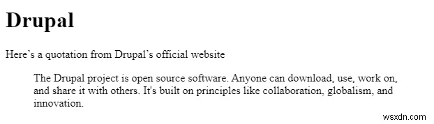 Làm thế nào để sử dụng blockquote trong HTML? 