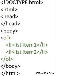 Làm thế nào để tạo một danh sách có thứ tự trong HTML? 