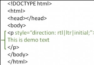 Làm cách nào để đặt hướng văn bản trong HTML? 