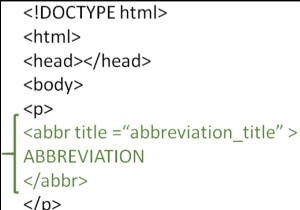 Làm thế nào để đánh dấu từ viết tắt hoặc từ viết tắt trong HTML? 