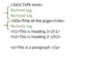 Làm cách nào để tạo một tài liệu HTML hợp lệ không có phần tử  html   body  và  head ? 