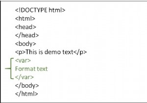 Cách định dạng biến (variable formatting) bằng thẻ <var> trong HTML?