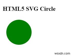 Làm thế nào để vẽ một vòng tròn trong HTML5 SVG? 