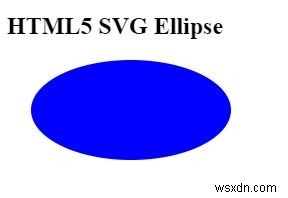 Làm thế nào để vẽ một hình elip trong HTML5 SVG? 