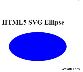 Làm thế nào để vẽ một hình elip trong HTML5 SVG? 