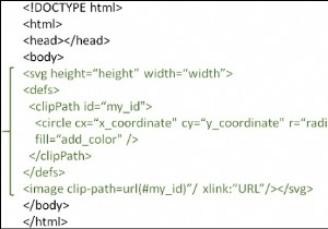 Làm cách nào để hiển thị hình ảnh bên trong vòng tròn SVG trong HTML5? 