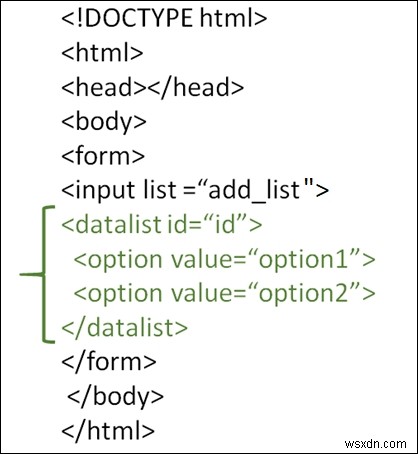 Làm cách nào để sử dụng thẻ  datalist  trong HTML? 