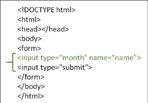 Làm cách nào để sử dụng kiểu nhập tháng trong HTML? 