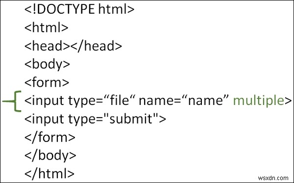 Cách cho phép tải lên nhiều tệp ở dạng HTML. 