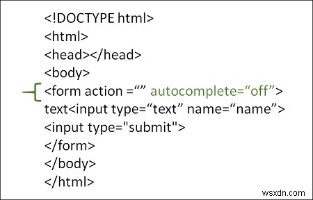 Làm cách nào để Tắt tính năng Tự động hoàn thành biểu mẫu trong HTML? 