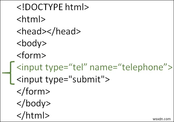 Làm cách nào để sử dụng kiểu nhập số điện thoại trong HTML? 