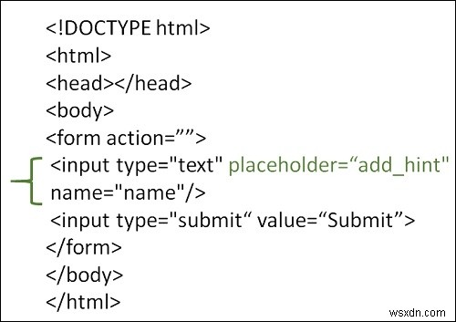 Làm cách nào để sử dụng thuộc tính giữ chỗ trong HTML? 