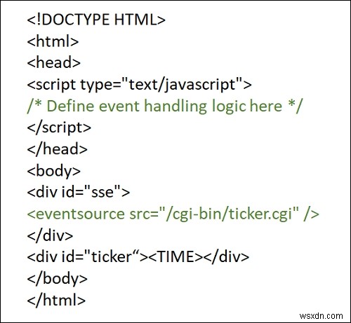 Sự kiện do máy chủ gửi hoạt động như thế nào trong HTML5? 