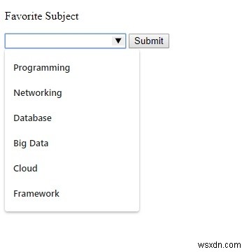 Thẻ HTML  datalist  