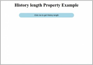 Thuộc tính độ dài lịch sử DOM HTML 
