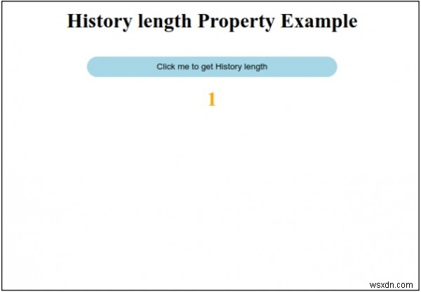 Thuộc tính độ dài lịch sử DOM HTML 