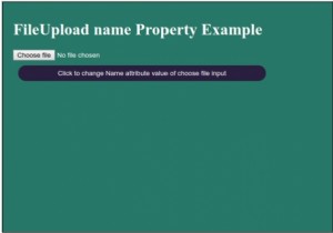HTML DOM Input File Thuộc tính tên tải lên 