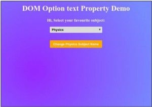 Thuộc tính text của Option trong HTML DOM
