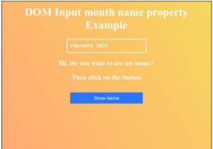 HTML DOM Đầu vào Tên tháng Thuộc tính 
