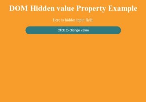 HTML DOM Input Thuộc tính giá trị ẩn 