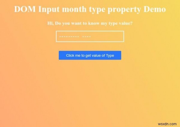 HTML DOM Loại đầu vào Thuộc tính tháng 