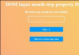 HTML DOM Input Bước thuộc tính tháng 