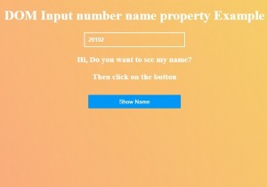 HTML DOM Tên số đầu vào Thuộc tính 