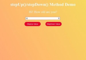 HTML DOM Số đầu vào Phương thức stepDown () 