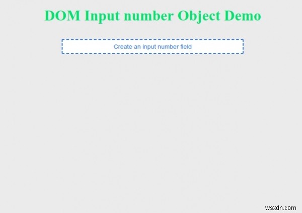 Đối tượng số đầu vào HTML DOM 