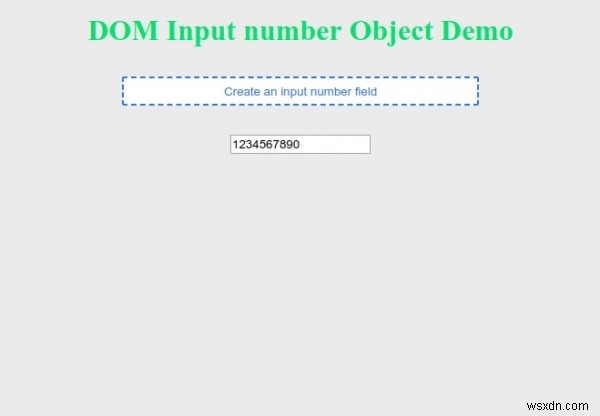 Đối tượng số đầu vào HTML DOM 