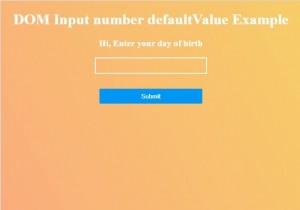 HTML DOM Số đầu vào defaultValue Thuộc tính 