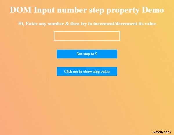 HTML DOM Input Number step Thuộc tính 