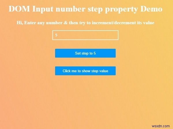 HTML DOM Input Number step Thuộc tính 
