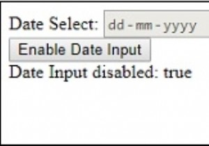 Thuộc tính disabled của Input Date trong HTML DOM