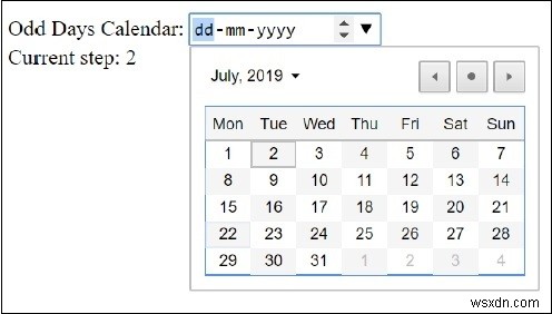 HTML DOM Input Date step Thuộc tính 