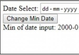Thuộc tính min của Input Date trong HTML DOM