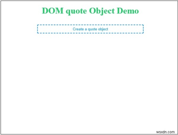 Đối tượng Trích dẫn DOM HTML 