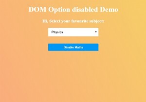 Thuộc tính HTML DOM Option bị vô hiệu hóa 